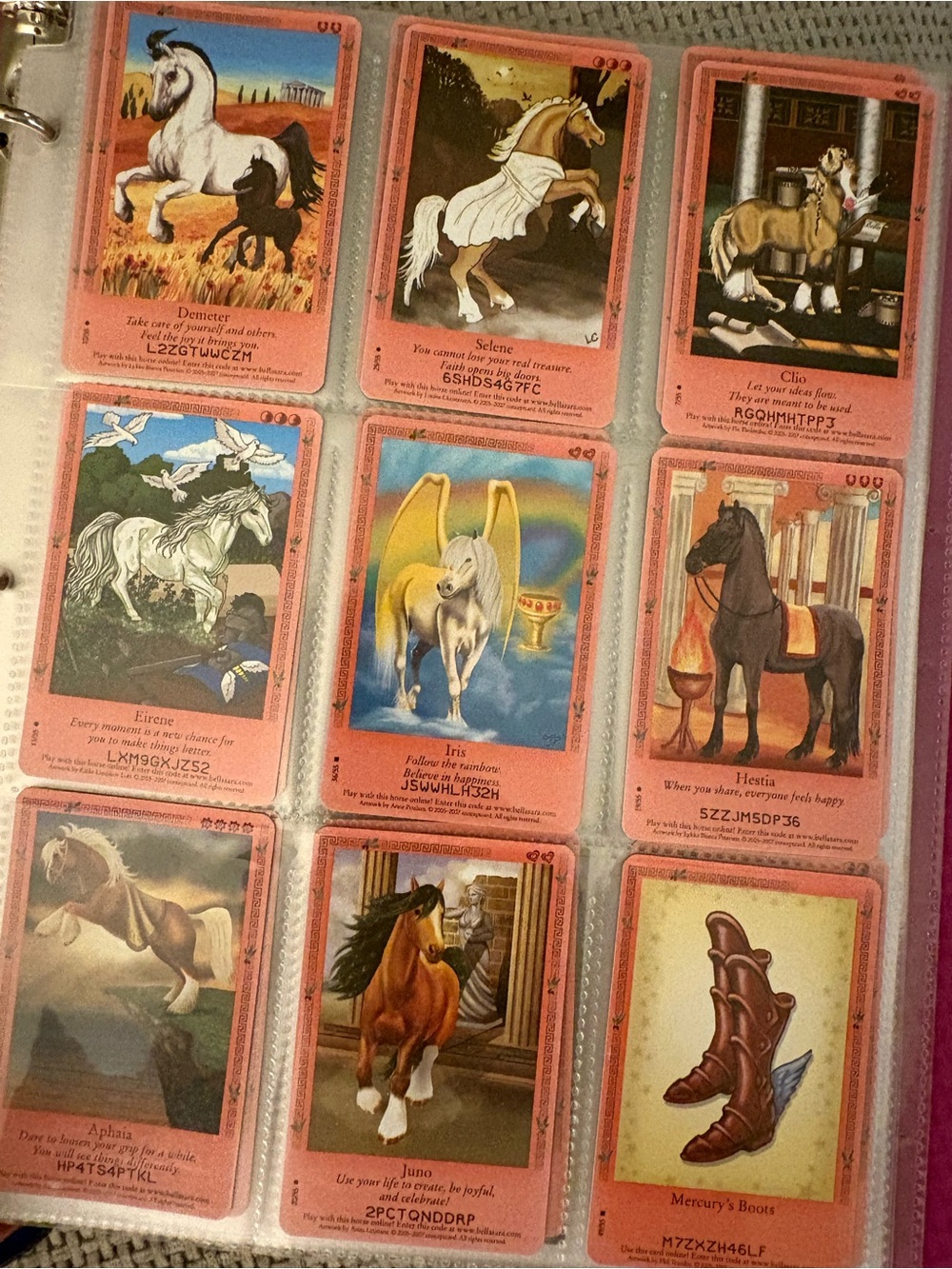 Bella Sara trading card lot-comes with binder